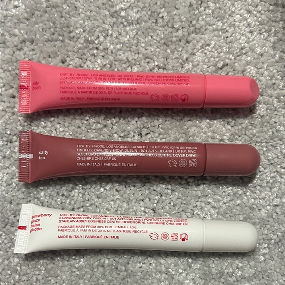 RHODE Peptide Lip Tint Trio- Salty Tan, Strawberry Glaze & Jellybean - Picture 3 of 4